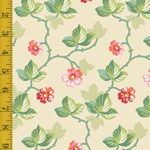 Andover Fabrics Poppies: Floral Vine - Cream #25-1276