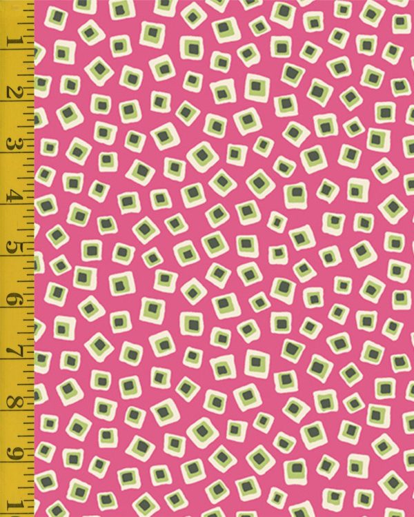 Andover Fabrics Poppies: Square in Square - Pink #25-1284