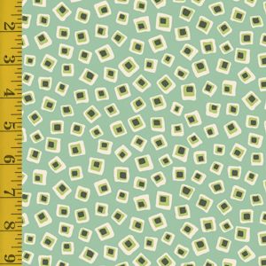 Andover Fabrics Poppies: Square in Square - Teal #25-1287