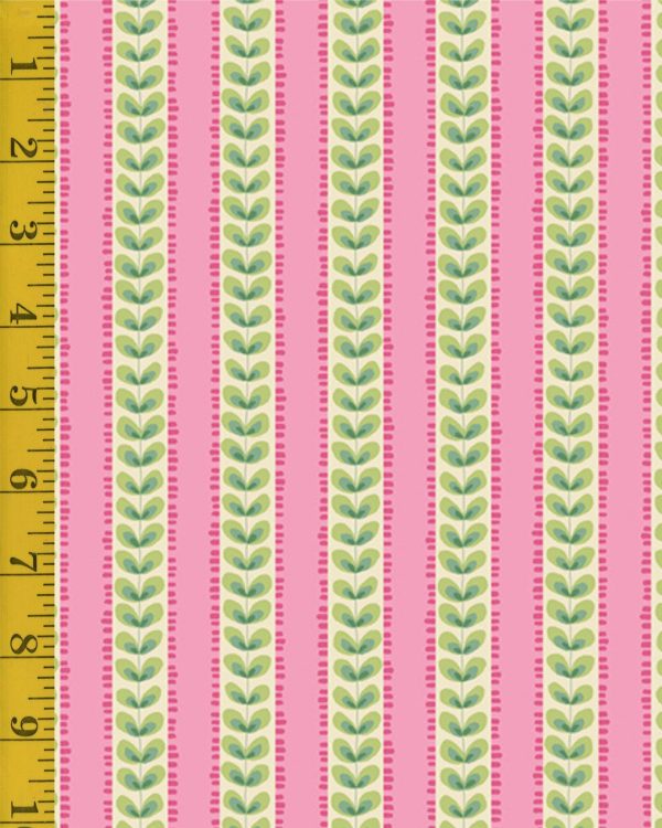 Andover Fabrics Poppies: Furrows - Pink #25-1289