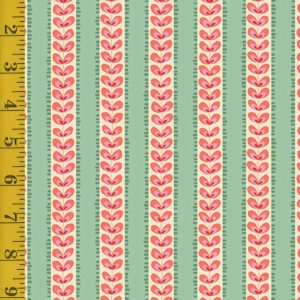 Andover Fabrics Poppies: Furrows - Green #25-1290