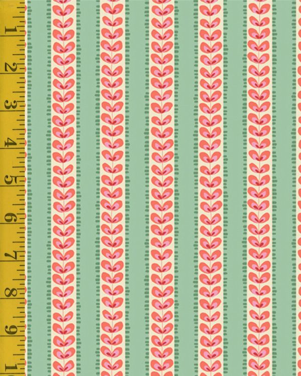 Andover Fabrics Poppies: Furrows - Green #25-1290