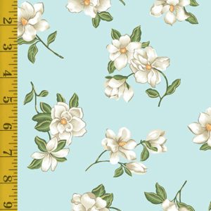 Andover Fabrics Magnolia: Small Magnolia - Light Blue #25-1298