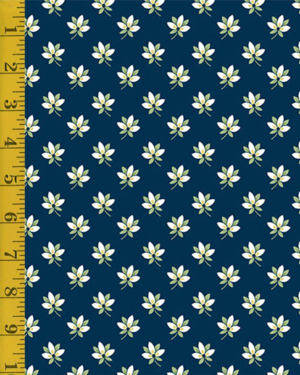 Andover Fabrics Magnolia: Sprig - Blue #25-1299