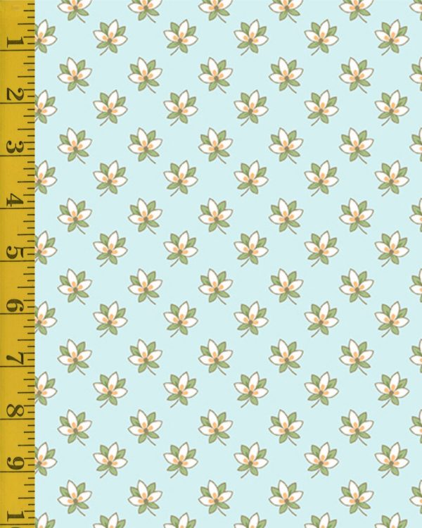 Andover Fabrics Magnolia: Sprig - Light Blue #25-1300