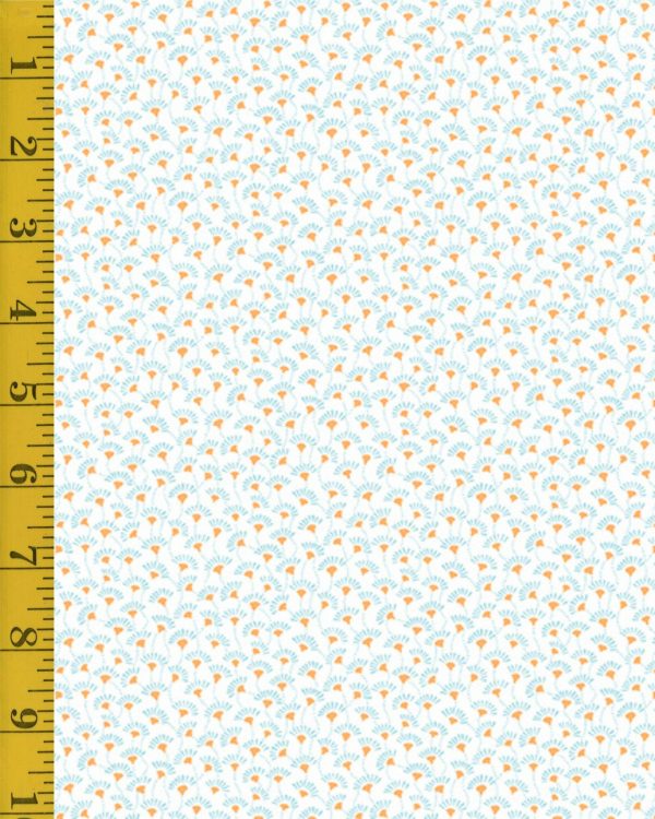 Andover Fabrics Magnolia: Fan Flower - Light Blue #25-1306