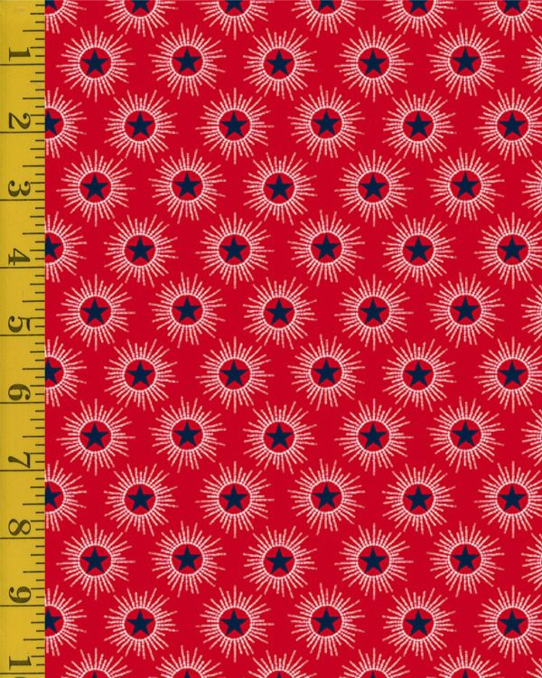 Andover Fabrics Salute: Sun Star - Red #25-1325