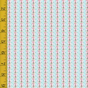 Benartex: Garden Angels: Heart Stripe - Turquoise #25-4658