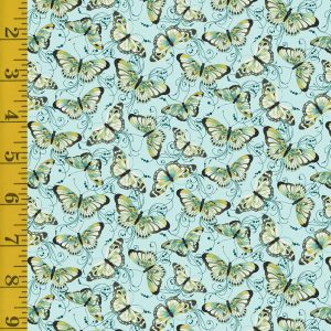 Benartex: Peacock Symphony: Butterfly Symphony - Lt Turquoise #25-4681