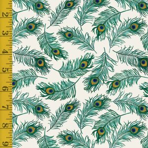 Benartex: Peacock Symphony: Feather Symphony - Ivory #25-4682