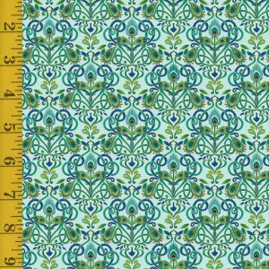 Benartex: Peacock Symphony: Feather Medallion - Lt Turquoise #25-4684