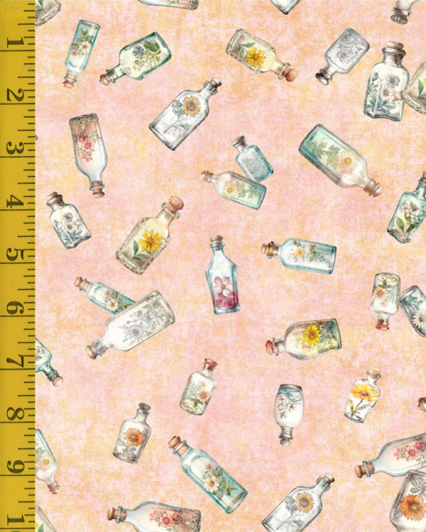 Qt Fabrics Grace & Charm: Bottle Toss - Light Salmon #25-6476