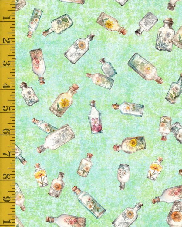 Qt Fabrics Grace & Charm: Bottle Toss - Mint #25-6477