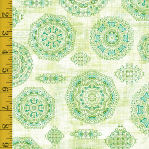 Qt Fabrics Grace & Charm: Medallion Toss - Light Green #25-6478