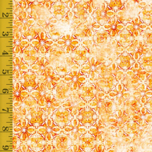 Qt Fabrics Grace & Charm: Tonal Diamond Medallion - Mandarin #25-6481