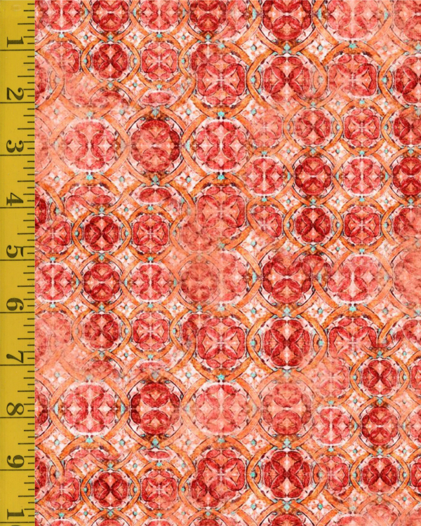 Qt Fabrics Grace & Charm: Set Tonal Medallion - Cinnamon #25-6482