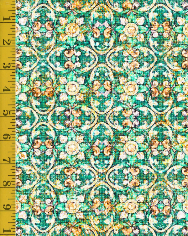 Qt Fabrics Grace & Charm: Set Floral and Geo - Jade #25-6483