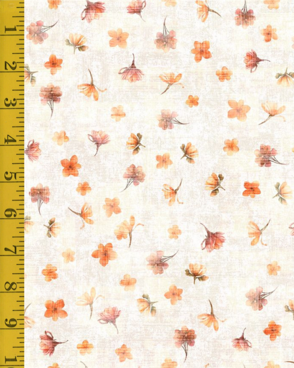 Qt Fabrics Grace & Charm: Tossed Floral - Peach #25-6486