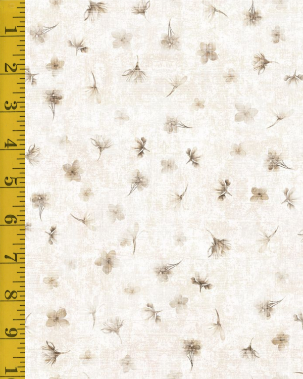 Qt Fabrics Grace & Charm: Tossed Floral - Taupe #25-6488
