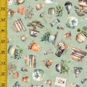Qt Fabrics Home Sweet Home: Home Décor - Sage #25-6495
