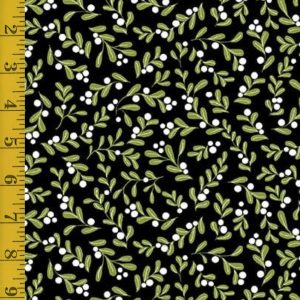 Benartex: Crossroads Berry - Flannel Black Ben-25-4712
