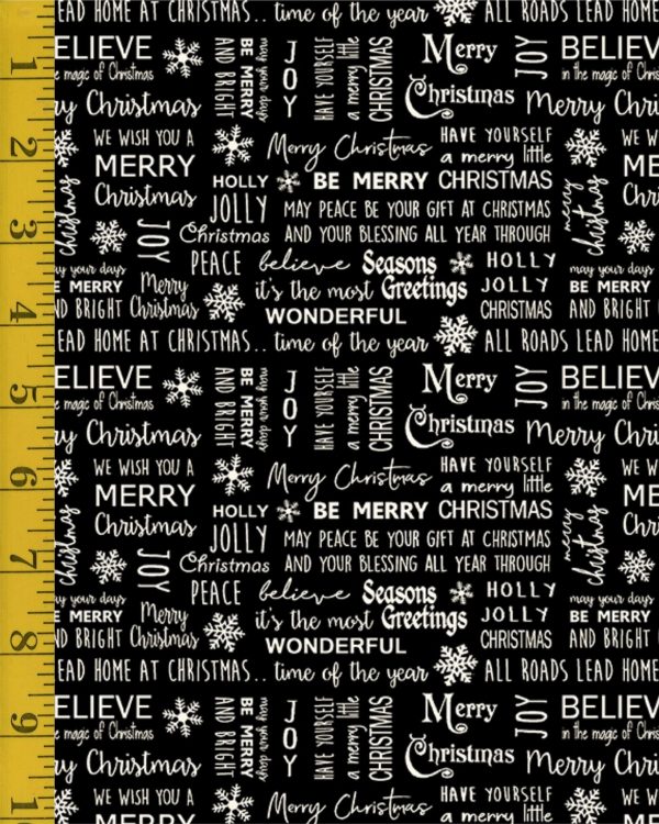 Benartex: Believe in Magic - Flannel Gun Metal Ben-25-4718