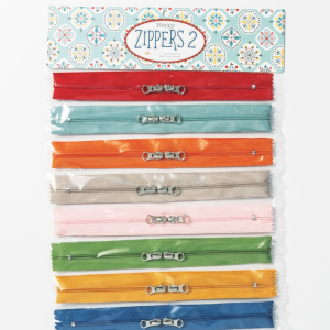 Riley Blake Designs: Calico Zippers 2- 16 Inch 8 Assorted Colors, MOQ 1 Each - Riley-25-8498