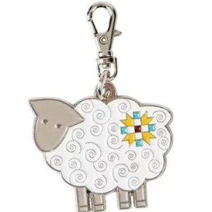 Riley Blake Designs: Lori Holt Home Town Enamel Charm Happy Sheep - Riley-25-8499