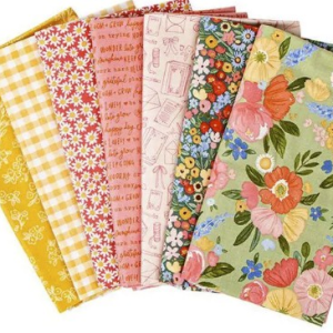 Riley Blake Designs: Floral Charms 1 Yard Bundle, Green, 7 pcs - 1YD-Riley-25-8507