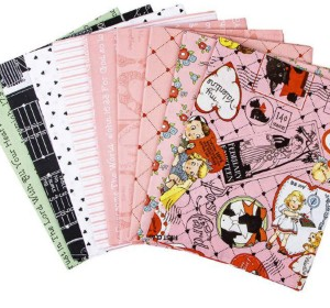 Riley Blake Designs: Take Heart 1 Yard Bundle, Pink, 9 pcs - 1YD-Riley-25-8510