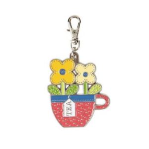 Riley Blake Designs: Lori Holt Home Town Enamel Charm Happy Teacup - Riley-25-8516