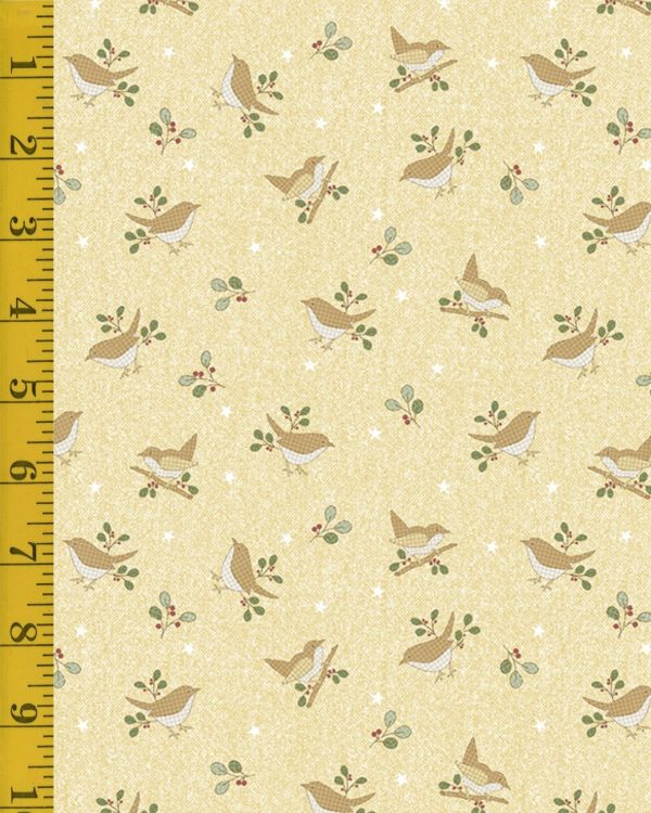 Benartex ABC's: Bird & Sprig - Yellow #25-4729