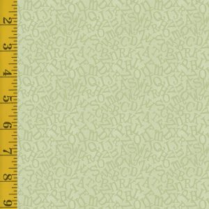 Benartex ABC's: Tossed Alphabet - Green #25-4732