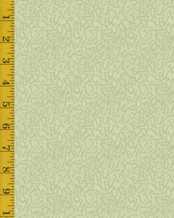 Benartex ABC's: Tossed Alphabet - Green #25-4732