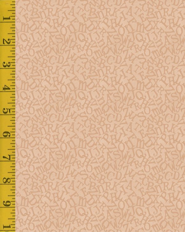 Benartex ABC's: Tossed Alphabet - Coral #25-4734