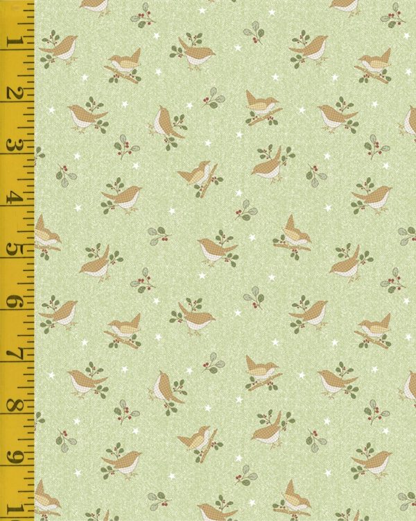 Benartex ABC's: Bird & Sprig - Green #25-4736