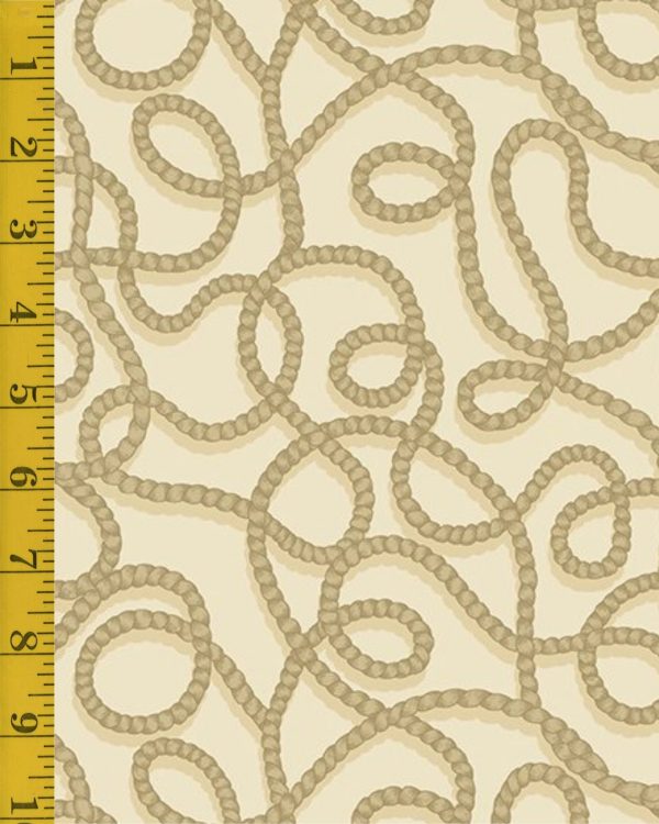 Andover Fabrics Ranch Hand Rope Charolais - Cream - 25-1360