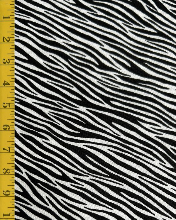 Andover Fabrics Around the World Zebra - Black - 25.1372