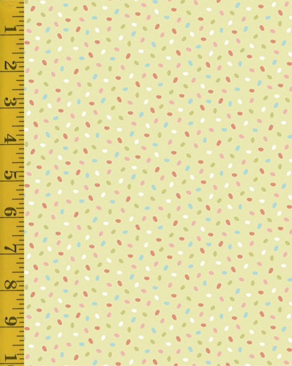 Andover Fabrics Welcome Spring Eggs - Green (looks buttery yellow) - 25-1378