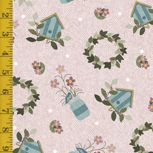Benartex A Wooly Garden: Garden Toss - Light Pink #25-4727