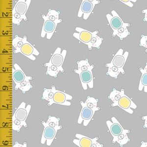 Benartex Adorable Alphabet: Adorable Bear - Grey #25-4745