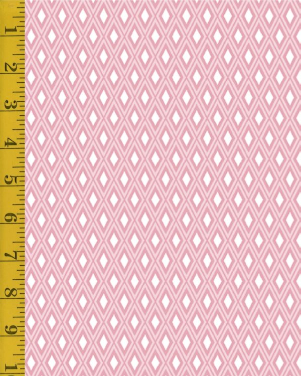 Benartex Adorable Alphabet: Snuggle Diamond - Rose #25-4750