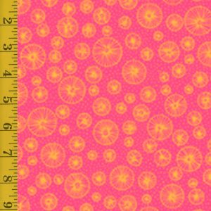 Qt Fabrics Flowerful: Linear Circles - Pink #25-6528