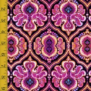 Qt Fabrics Potpourri: Paisley Medallions - Magenta #25-6532