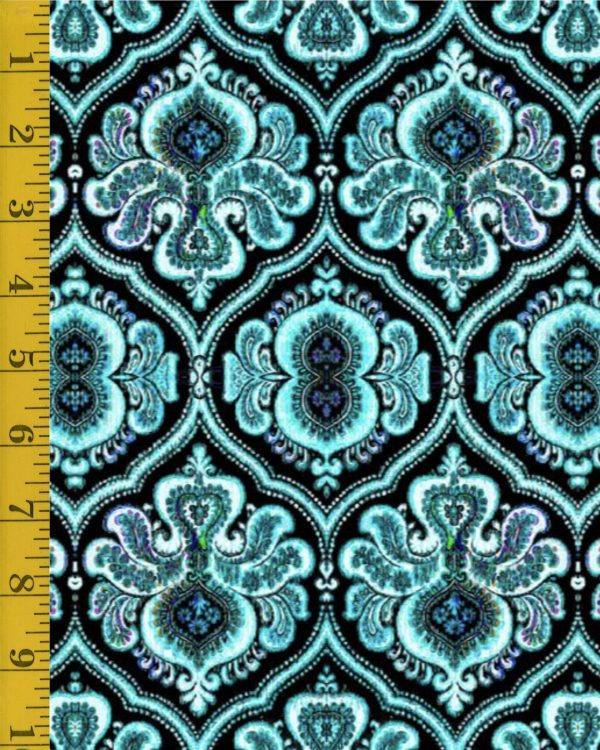 Qt Fabrics  Potpourri: Paisley Medallions - Turquoise #25-6533