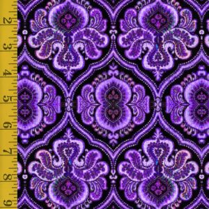 Qt Fabrics Potpourri: Paisley Medallions - Purple #25-6534