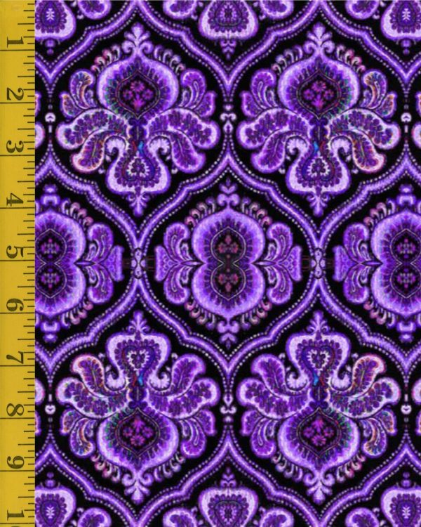 Qt Fabrics  Potpourri: Paisley Medallions - Purple #25-6534