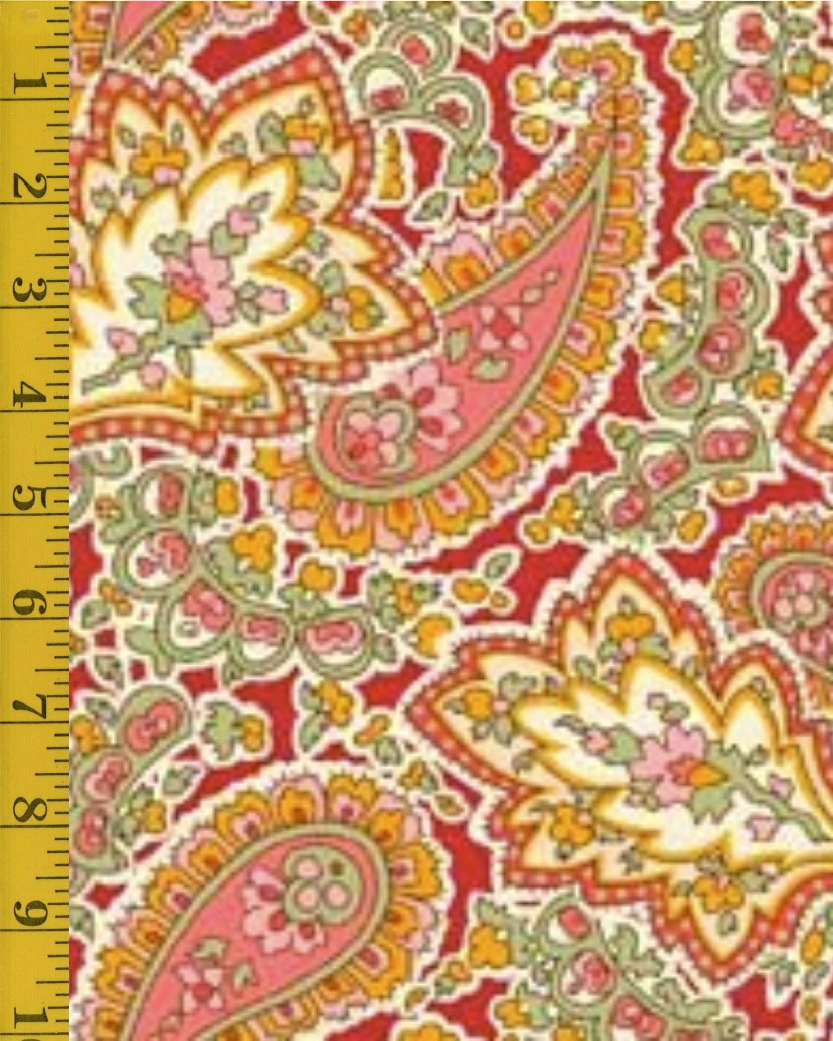 Qt Fabrics Vintage Blooms: Packed Paisley - Red #25-6536