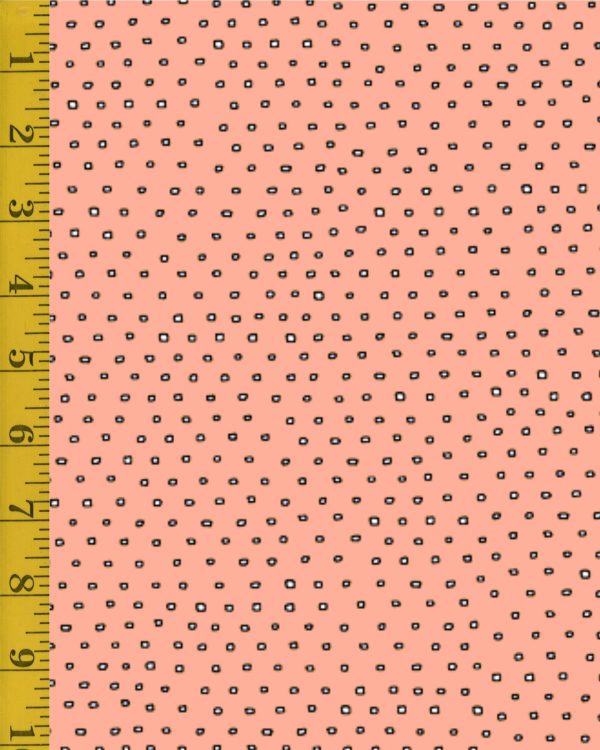 Qt Fabrics Pixie: Square Dot Blender - Salmon #25-6538