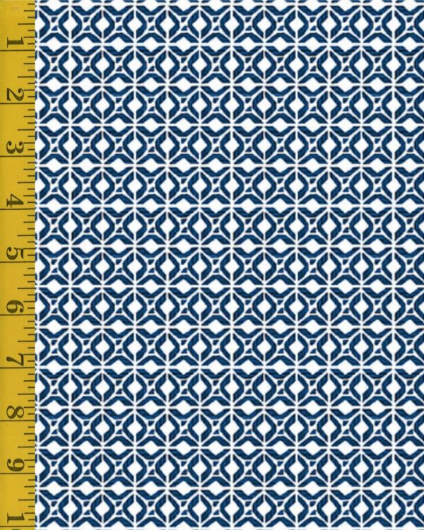 Benartex Fabrics Bluesette: Tile Geo - Navy/White - 25-4766